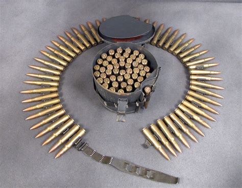 German Mg34 And Mg42 Basket Ammunition Can With Dummy 8mm Cartridges In Belt International