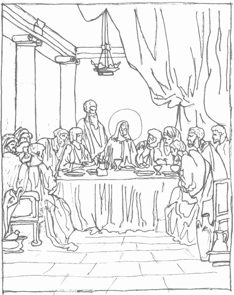 Last Supper Coloring Pages Printable At Getdrawings Free Download