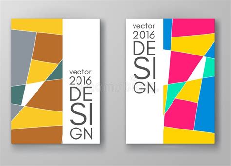 Set Of Abstract Design Templates Stock Vector Illustration Of