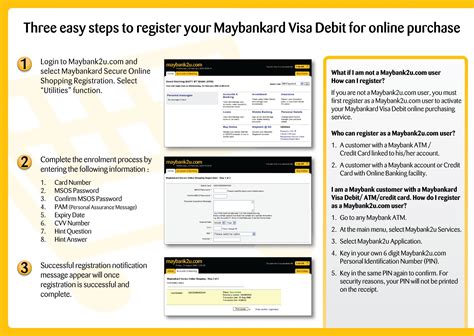 Since debit cards have already become so popular as a medium of transaction in recent times, you do not have to apply for them separately. Malcolm Online » Maybankard Visa Debit E-commerce Leaflet