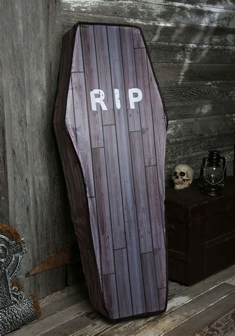 5 Foot Wood Grain Collapsible Coffin