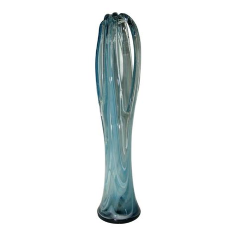 Rare Mid Century Modern Art Glass Murano Vase This Rare Vase Is Stunning The Glass Folds Over