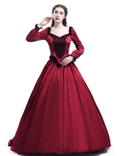 Victorian masquerade ball gowns costume. Rose Blooming Red Belle Ball Princess Victorian Masquerade ...