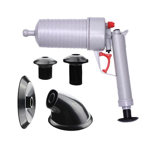 air power drain blaster set high pressure powerful manual sink plunger toilets bathroom pipe