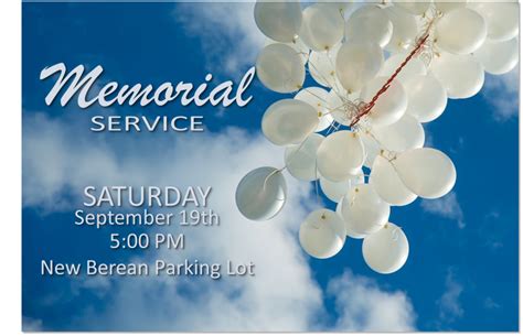 Memorial Service New Berean Baptist Church
