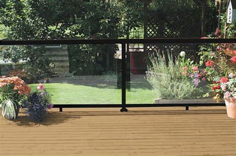 48w Glass Panel Handrail At Menards® Deck Design Deck Deck Railings