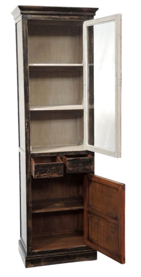 70.86'' h x 23.85'' w x 15.75'' d. Slim tall cabinet with glass door - Armoires, Tall ...