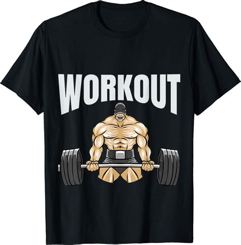 New Workout Design With Gym Dumbbell Weightlifting Fitness T Shirt