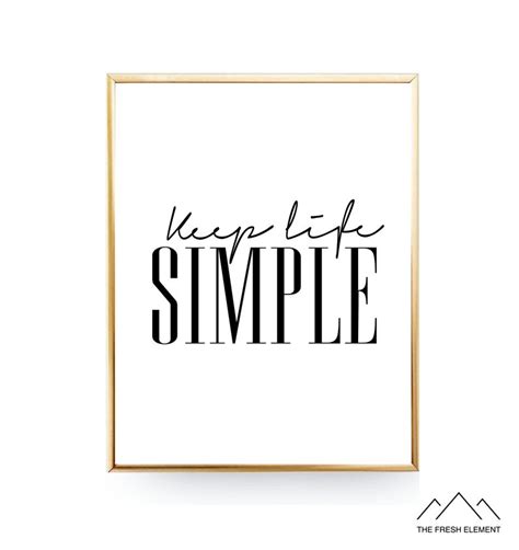 Keep Life Simple Printable Download Inspirational Print Keep Etsy