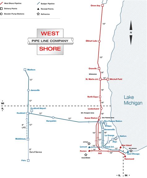 Pipeline Map West Shore Pipeline Company West Shore Pipeline Company