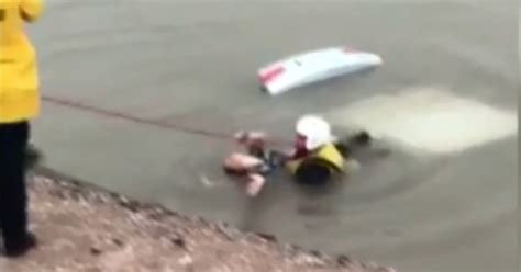 Dramatic Video Shows Woman Being Rescued From Submerged Vehicle Cbs News