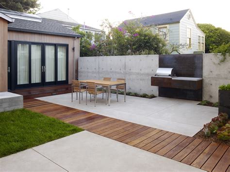 My husband harrison and i have wanted to change out our patio floor since the day we bought the house. cement patio ideas modern with terrace round outdoor ...