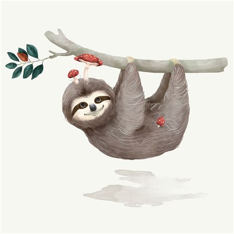 Free Printable Sloth Clip Art