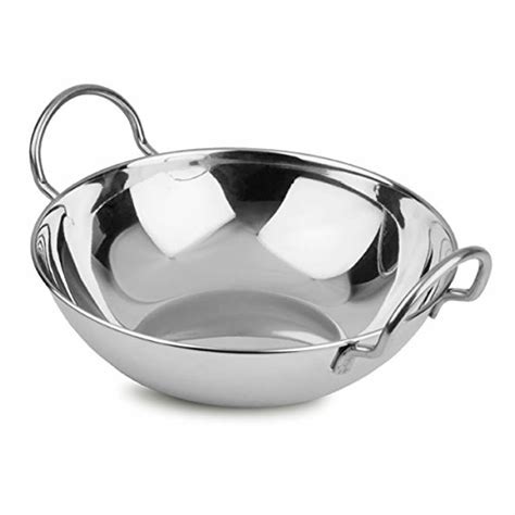 21cm Stainless Steel Metal Indian Food Curry Balti Dish Serving Bowl
