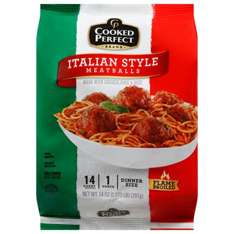 Save On Cooked Perfect Meatballs Italian Style Dinner Size Fully Cooked