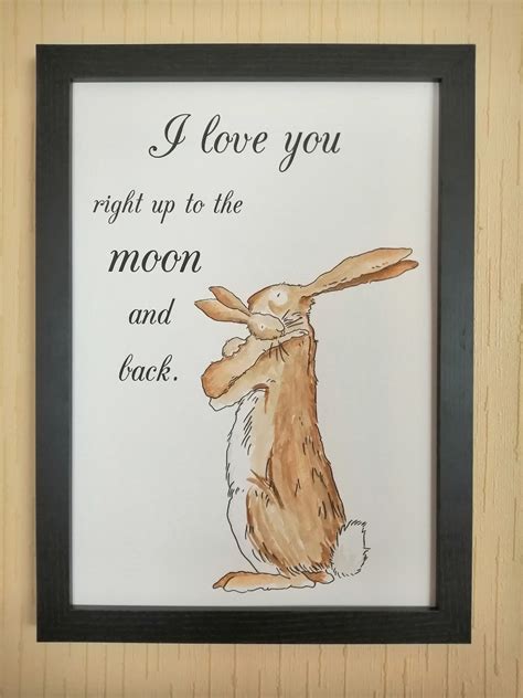 A4 Guess How Much I Love You Rabbit Cuddle Sam Mcbratney Anita Etsy Uk