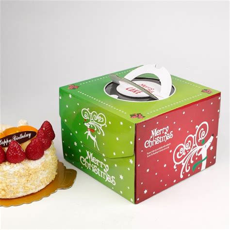 Decorative Christmas Cake Packaging Box Design - Buy Cake Packaging Box