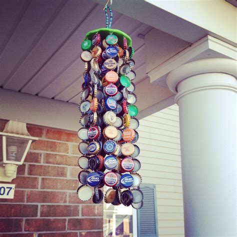 Beer Bottle Cap Wind Chime Bottle Cap Crafts Beer Bottle Cap Crafts