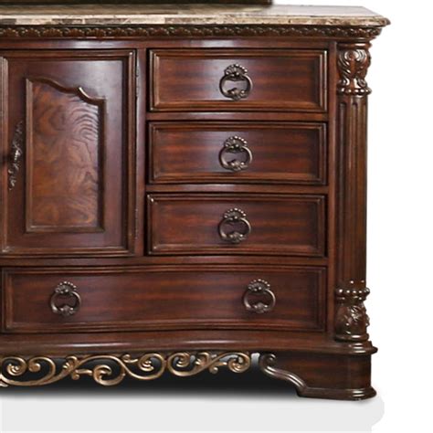 Furniture Of America Jordan Wood 8 Drawer Wood Dresser In Brown Cherry