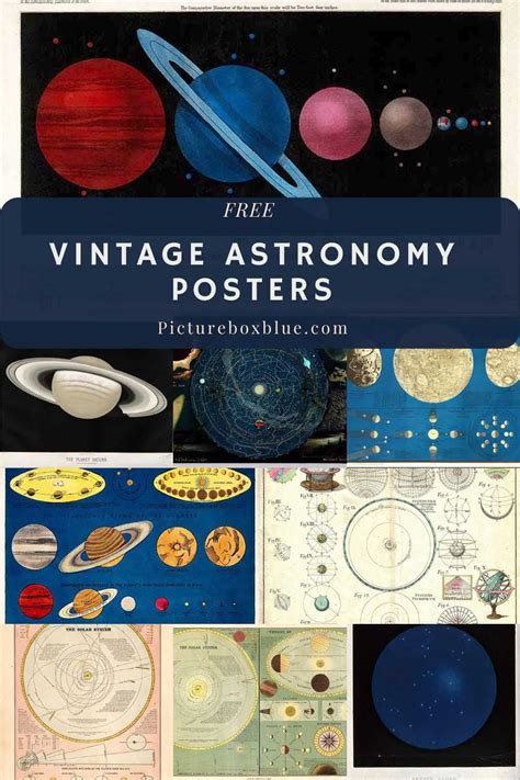 A Variety Of Vintage Astronomical Posters All These Colourful