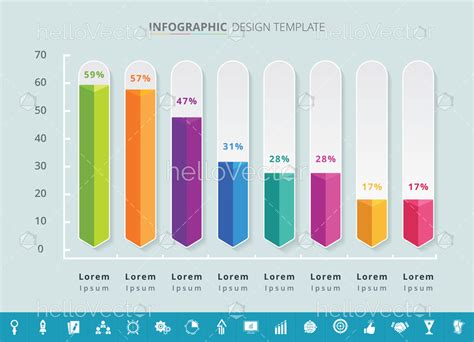 Bar Chart Infographic Template Design Vector Illustration Download