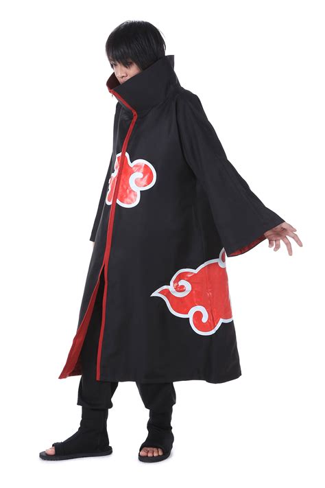 Naruto Shippuden Cosplay Costume Akatsuki Member Uchiha Itachi Cloak V1