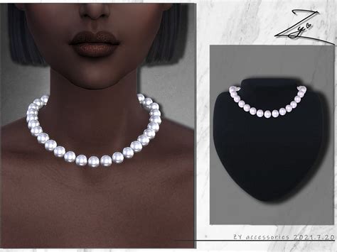 The Sims Resource Pearl Necklacezy