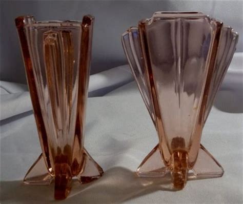 pair of stolzle art deco rocket vases £ 45 maxartdeco binary cristalería