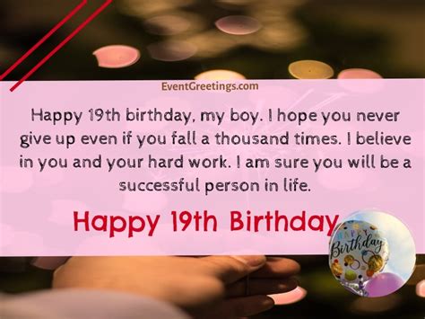 Happy 19th Birthday Wishes And Quotes Events Greetings