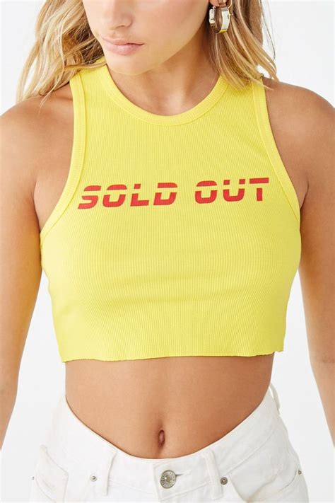 Sold Out Graphic Cropped Tank Forever 21 T Shirt Crop Top Cute Athletic Outfits Graphic