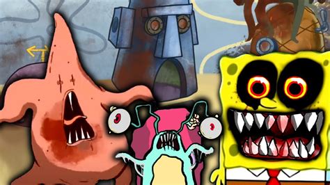 spongebob scarypants bikini bottom horror animated parody will scare you it s truly disturbing