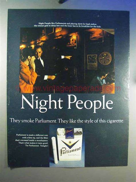 1967 Parliament Cigarettes Ad Night People