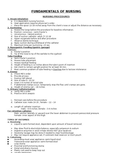Fundamentals Of Nursing Notes F You Have Questions Please Email Me