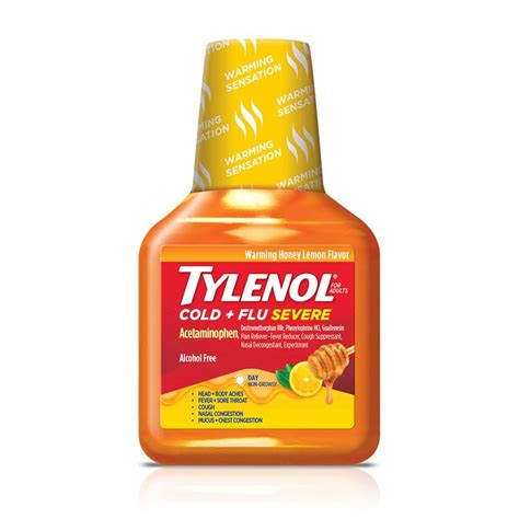 Tylenol Cold And Flu Severe Honey Warming Liquid Tylenol