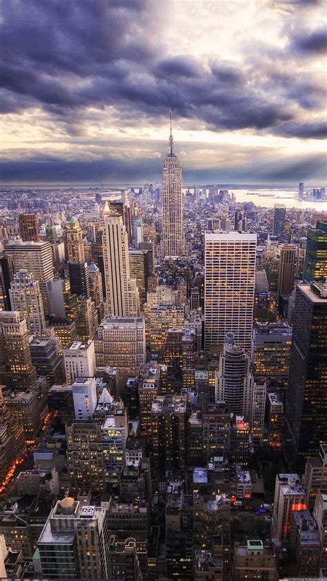 Hdr New York Skyline View Iphone 6 Plus Hd Wallpaper Hd