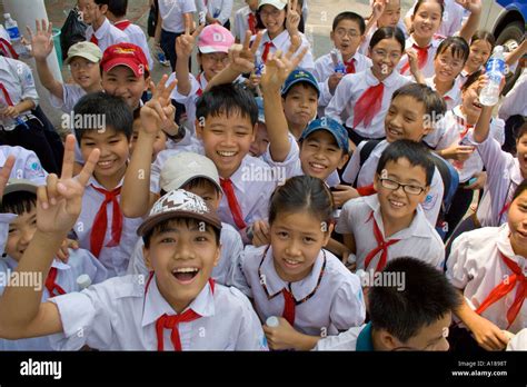 Vietnamese School Children At The Vietnam Museum Of Ethnology Hanoi