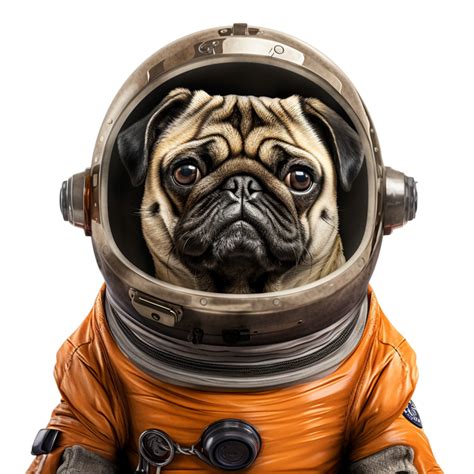 Ai Generated Funny Pug Dog In Astronaut Suit Png 36154014 Png