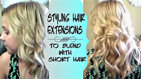 How To Style Hair Extensions To Blend With Short Hair Youtube