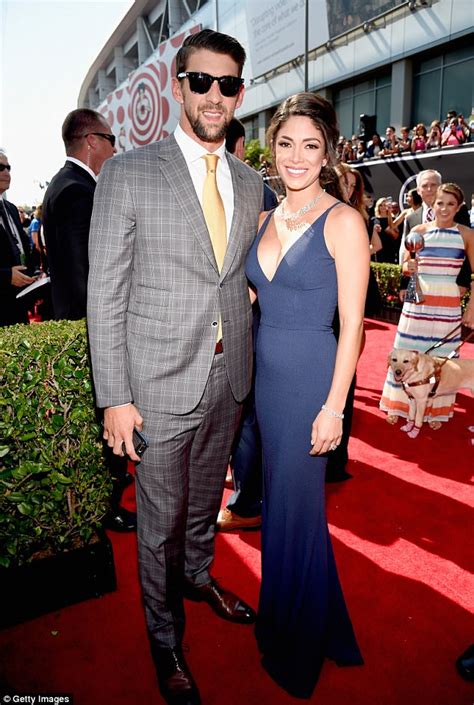 michael phelps and wife nicole johnson at espy awards daily mail online