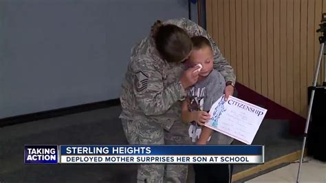 Military Mom Surprises Son At School