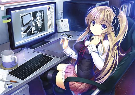 Hd Wallpaper Anime Girl Hd Computer Desktop Wallpaper Flare