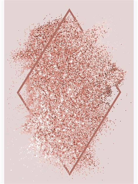 Rose Gold Pink Geometric Glitter Canvas Print By Newburyboutique Gold