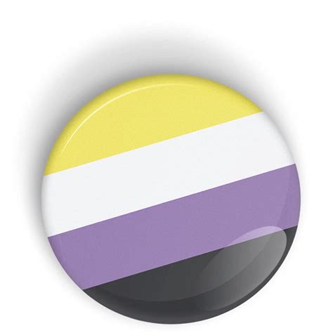 Non Binary Pride Flag Pin Badge Button Or Fridge Magnet