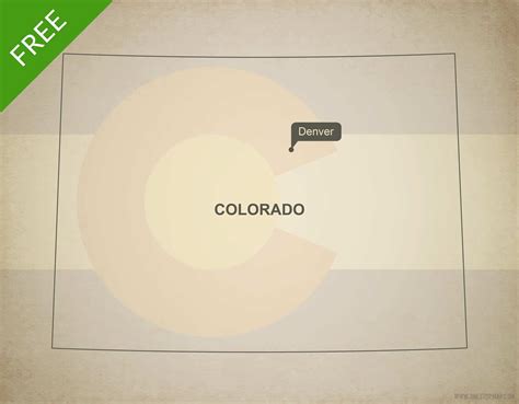 Free Vector Map Of Colorado Outline One Stop Map