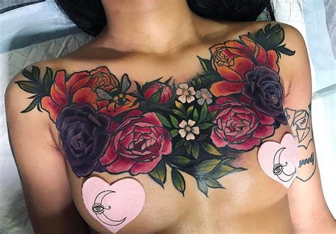 Rose Chest Piece Tattoo Female Best Tattoo Ideas
