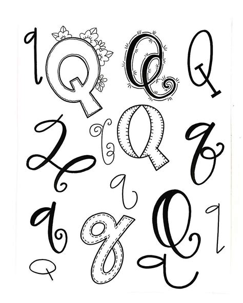 Doodle Q Doodle Fonts Doodle Lettering Creative Lettering Lettering
