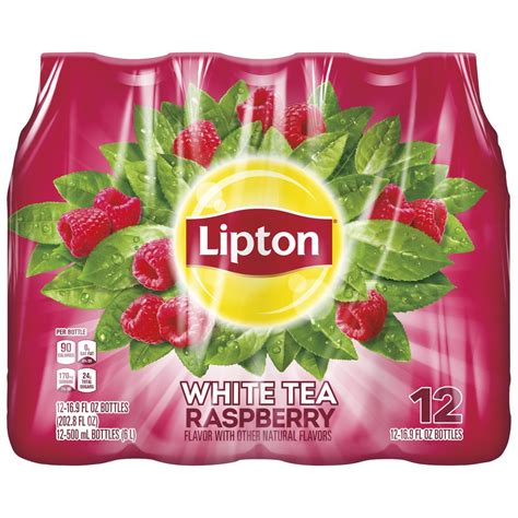 12 Bottles Lipton Iced Tea Raspberry White Tea 169 Fl Oz Walmart