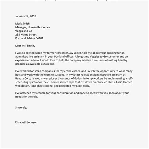 Wow your future employer with this simple cover letter example format. How To Write A Job Application Letter (With Samples) with ...