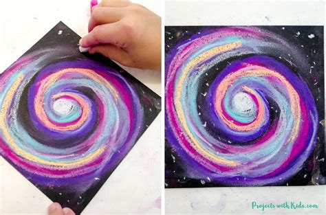 Awesome Galaxy Chalk Pastel Art Project For Kids Projects With Kids