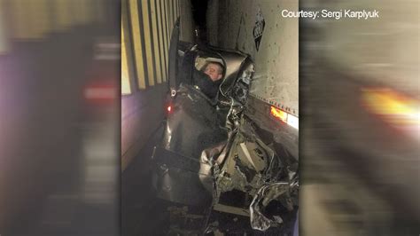 Man Sandwiched Between Two Semi Trucks Survives 26 Car Pileup Abc11 Raleigh Durham